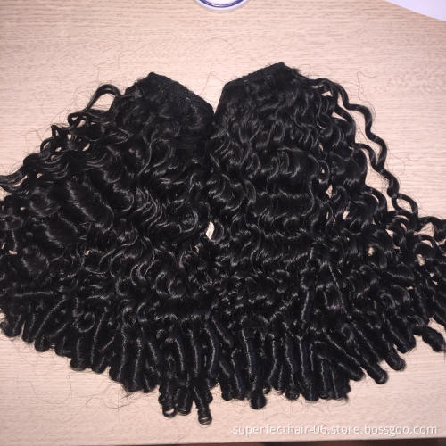 Wholesale Double Drawn Natural Cuticle Aligned Hair Bundles Best Selling Romance Pixie Curls Human Hair Extensions In Nigeria